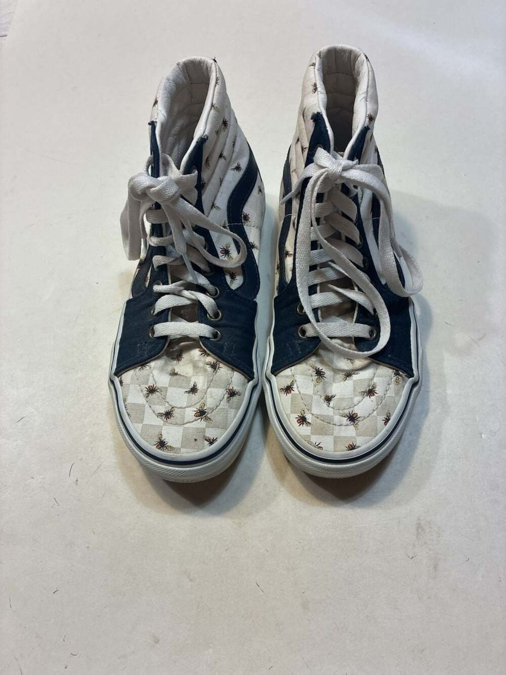 Vans Sk8-Hi Brocade Patchwork Checkerboard Bee High Top Sneakers